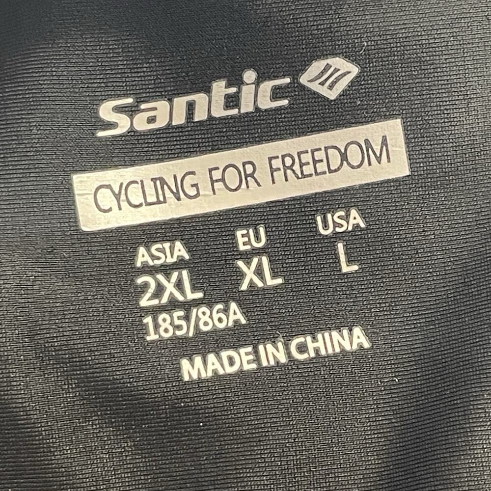 Santic Men's Cycling Pants Size Large Padded Seat Ankle Zip Stretch NEW - Picture 4 of 10